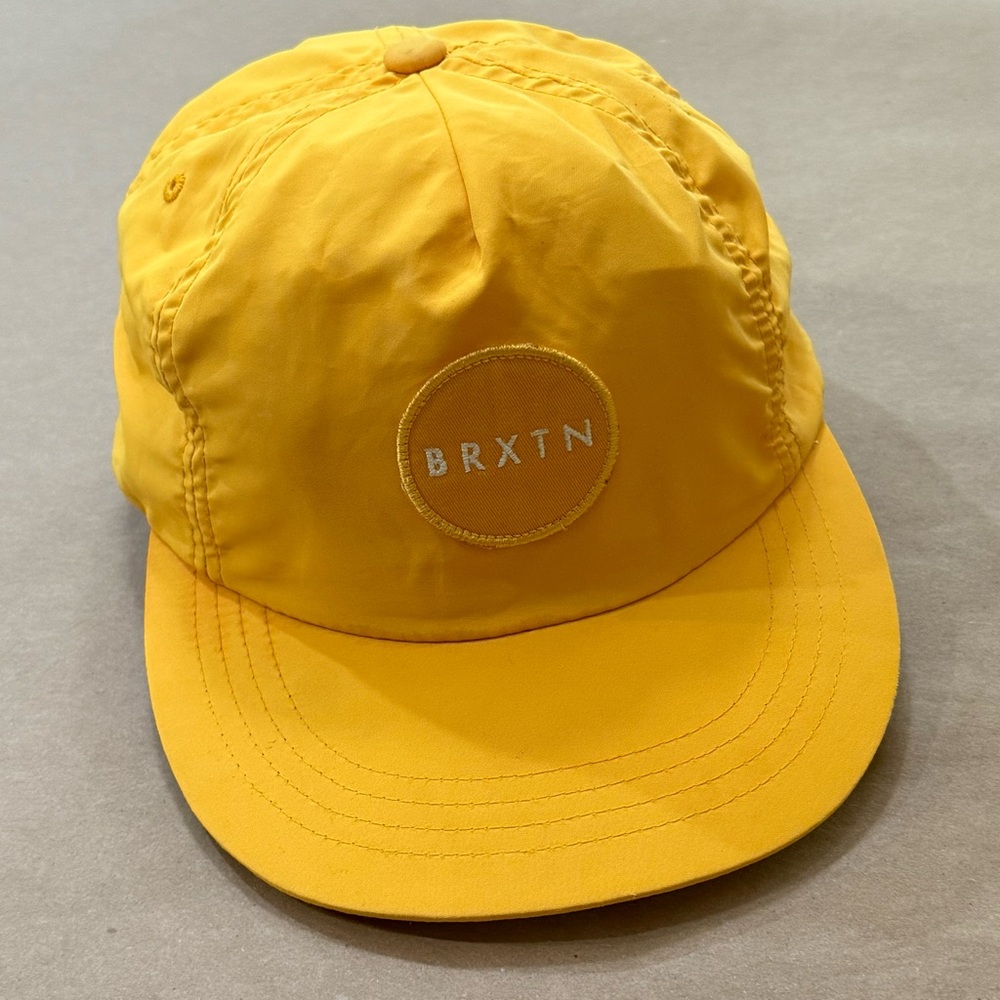 Brixton BRXTN Flat Bill Hat Yellow with a Zipper Back